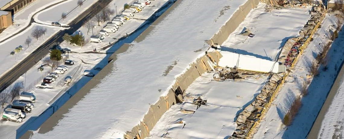 Collapsed Warehouse Roof Collapsed Warehouse Roof